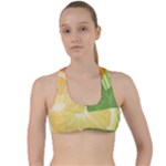 Citrus Fruit Healthy Vitamin Criss Cross Racerback Sports Bra