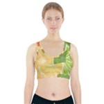 Citrus Fruit Healthy Vitamin Sports Bra With Pocket