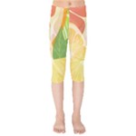 Citrus Fruit Healthy Vitamin Kids  Capri Leggings 