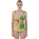 Citrus Fruit Healthy Vitamin Twist Front Tankini Set