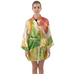 Citrus Fruit Healthy Vitamin Long Sleeve Satin Kimono