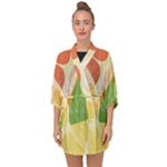 Citrus Fruit Healthy Vitamin Half Sleeve Chiffon Kimono