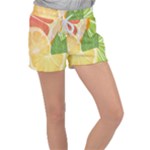 Citrus Fruit Healthy Vitamin Women s Velour Lounge Shorts