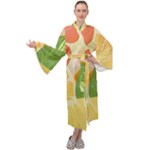 Citrus Fruit Healthy Vitamin Maxi Velvet Kimono