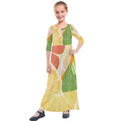 Kids  Quarter Sleeve Maxi Dress 