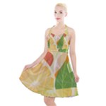 Citrus Fruit Healthy Vitamin Halter Party Swing Dress 