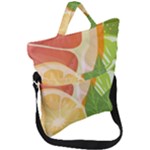 Citrus Fruit Healthy Vitamin Fold Over Handle Tote Bag