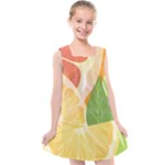 Citrus Fruit Healthy Vitamin Kids  Cross Back Dress