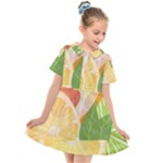 Citrus Fruit Healthy Vitamin Kids  Short Sleeve Shirt Dress