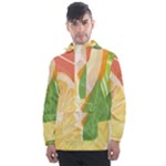 Citrus Fruit Healthy Vitamin Men s Front Pocket Pullover Windbreaker