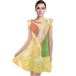 Citrus Fruit Healthy Vitamin Tie Up Tunic Dress