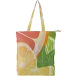 Citrus Fruit Healthy Vitamin Double Zip Up Tote Bag