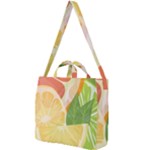 Citrus Fruit Healthy Vitamin Square Shoulder Tote Bag