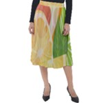 Citrus Fruit Healthy Vitamin Classic Velour Midi Skirt 