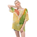 Citrus Fruit Healthy Vitamin Oversized Chiffon Top