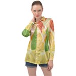 Citrus Fruit Healthy Vitamin Long Sleeve Satin Shirt