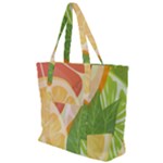 Citrus Fruit Healthy Vitamin Zip Up Canvas Bag