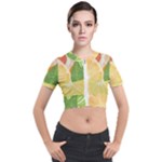 Citrus Fruit Healthy Vitamin Short Sleeve Cropped Jacket