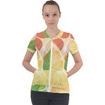 Citrus Fruit Healthy Vitamin Short Sleeve Zip Up Jacket