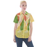 Citrus Fruit Healthy Vitamin Women s Short Sleeve Pocket Shirt