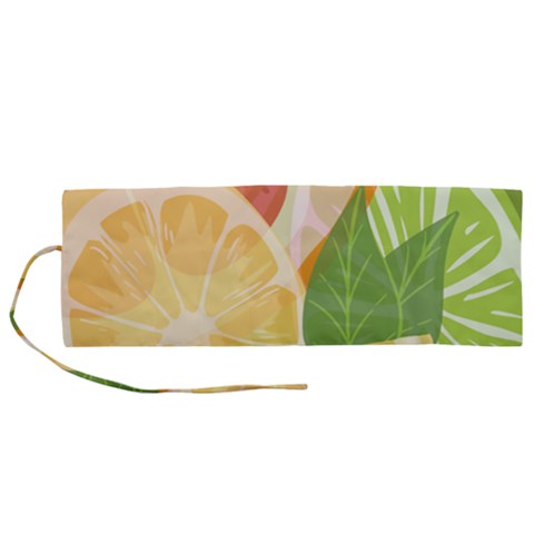 Citrus Fruit Healthy Vitamin Roll Up Canvas Pencil Holder (M) from ArtsNow.com