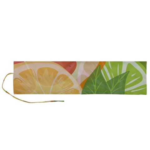 Citrus Fruit Healthy Vitamin Roll Up Canvas Pencil Holder (L) from ArtsNow.com