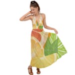 Citrus Fruit Healthy Vitamin Backless Maxi Beach Dress