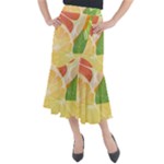 Citrus Fruit Healthy Vitamin Midi Mermaid Skirt