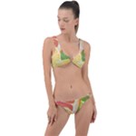 Citrus Fruit Healthy Vitamin Ring Detail Crop Bikini Set