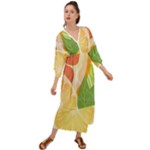 Citrus Fruit Healthy Vitamin Grecian Style  Maxi Dress