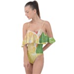 Citrus Fruit Healthy Vitamin Drape Piece Swimsuit