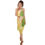 Citrus Fruit Healthy Vitamin Waist Tie Cover Up Chiffon Dress