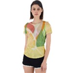 Citrus Fruit Healthy Vitamin Back Cut Out Sport T-Shirt