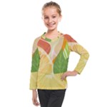 Citrus Fruit Healthy Vitamin Kids  Long Mesh T-Shirt