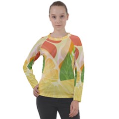 Citrus Fruit Healthy Vitamin Women s Long Sleeve Raglan T