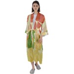 Citrus Fruit Healthy Vitamin Maxi Satin Kimono