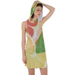 Citrus Fruit Healthy Vitamin Racer Back Hoodie Dress