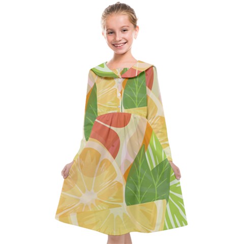 Citrus Fruit Healthy Vitamin Kids  Midi Sailor Dress from ArtsNow.com