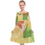 Citrus Fruit Healthy Vitamin Kids  Midi Sailor Dress