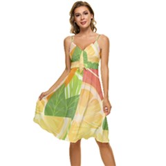 Sleeveless Tie Front Chiffon Dress 