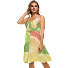 Sleeveless Tie Front Chiffon Dress 