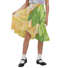 Kids  Ruffle Flared Wrap Midi Skirt 