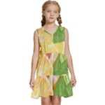 Citrus Fruit Healthy Vitamin Kids  Sleeveless Tiered Mini Dress