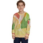 Citrus Fruit Healthy Vitamin Kids  Crewneck Sweatshirt