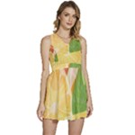 Citrus Fruit Healthy Vitamin Sleeveless High Waist Mini Dress