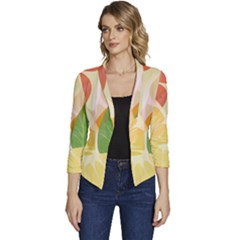 Women s Casual 3/4 Sleeve Spring Jacket 