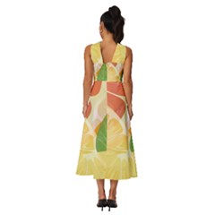 Sleeveless Cross Front Cocktail Midi Chiffon Dress 