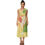 Citrus Fruit Healthy Vitamin Sleeveless Round Neck Midi Dress