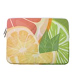 Citrus Fruit Healthy Vitamin 14  Vertical Laptop Sleeve Case With Pocket