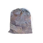 Window Pattern Winter Frost Drawstring Pouch (Large)